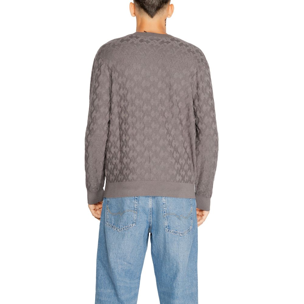 Armani Exchange Gray Viscose T-Shirt Armani Exchange Light Slate Gray