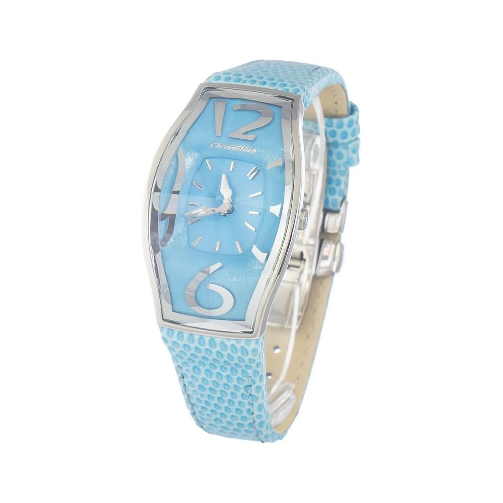 Chronotech Blue Leather Watch Chronotech Light Steel Blue