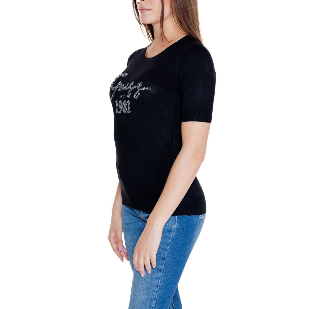 Guess Black Viscose Tops & T-Shirt Guess Black
