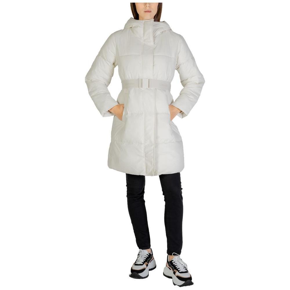 Calvin Klein Jeans Cream Nylon Jackets & Coat CA-14574100143-IT38|XS
