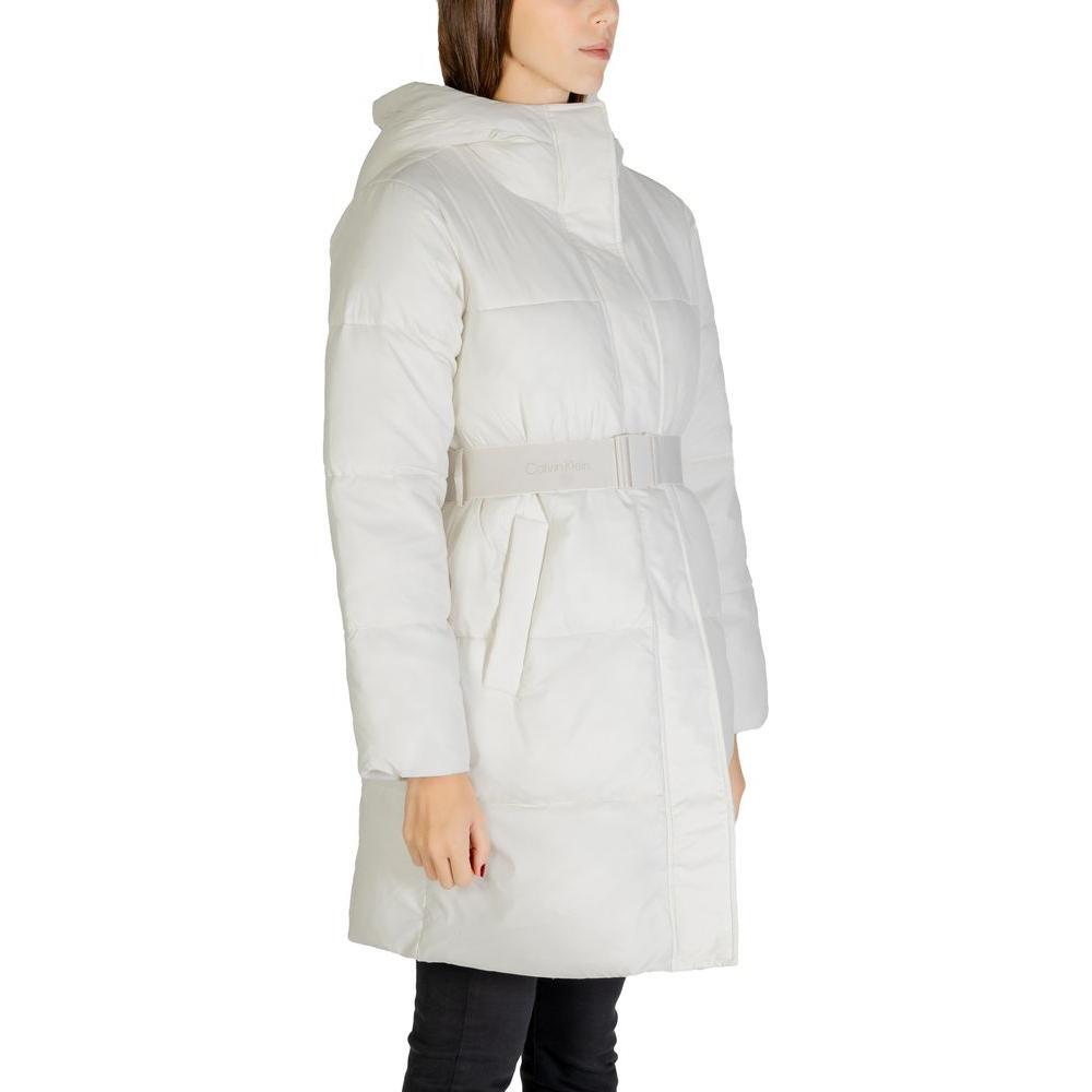 Calvin Klein Jeans Cream Nylon Jackets & Coat CA-14574100143-IT38|XS