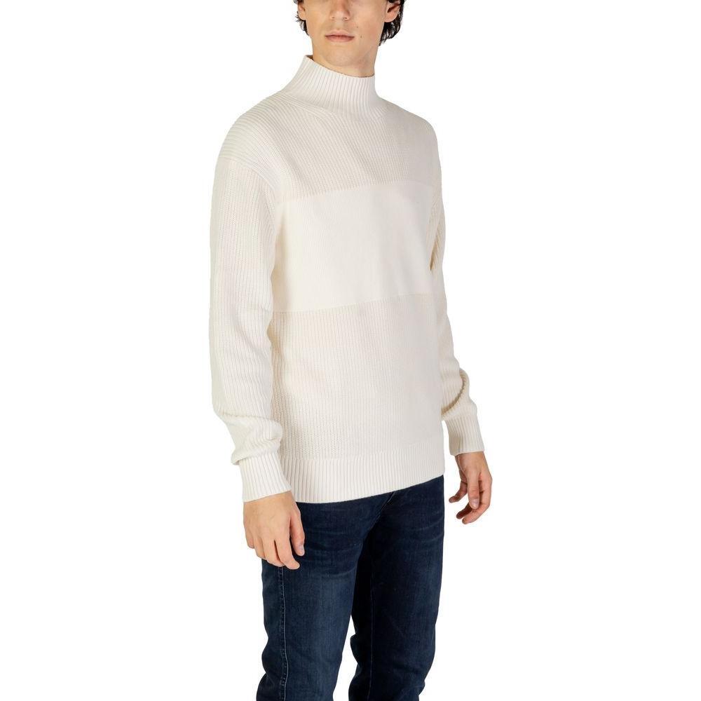 Calvin Klein Jeans Cream Cotton Sweater CA-14580901504-IT44 | S