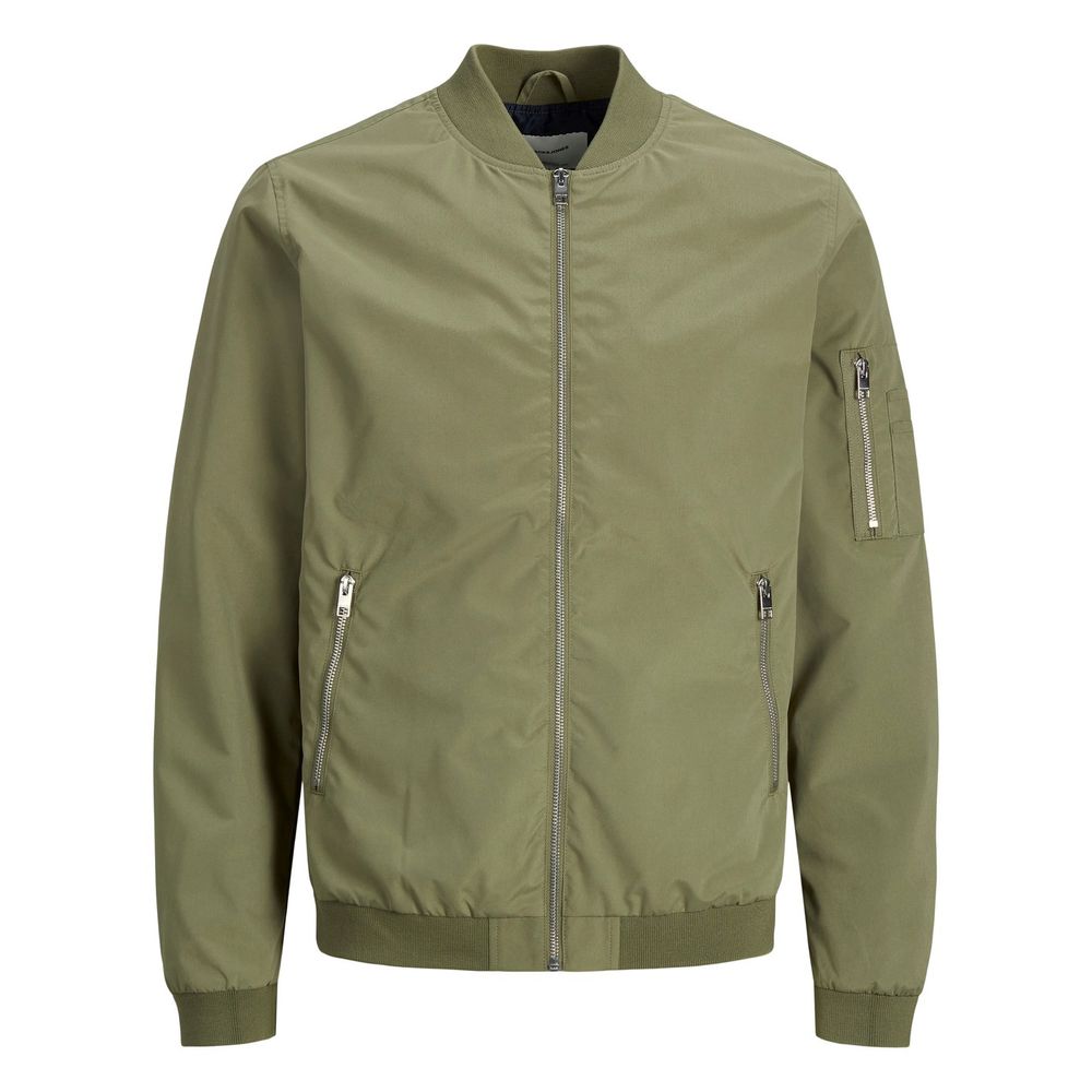 Jack Jones Green Polyester Jacket Jack Jones Dim Gray