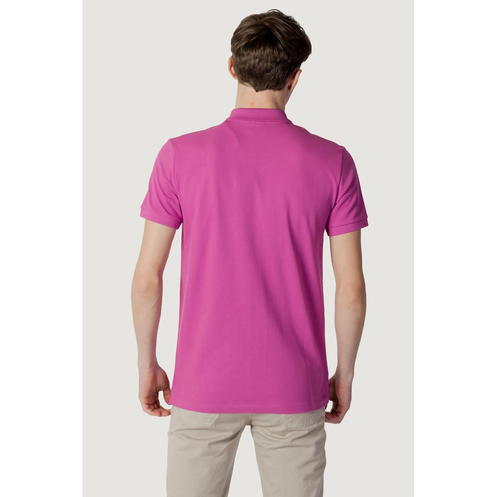 Peuterey Pink Cotton Polo Shirt Peuterey Light Gray