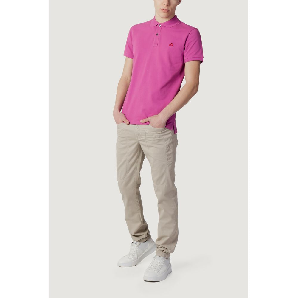 Peuterey Pink Cotton Polo Shirt Peuterey Light Gray