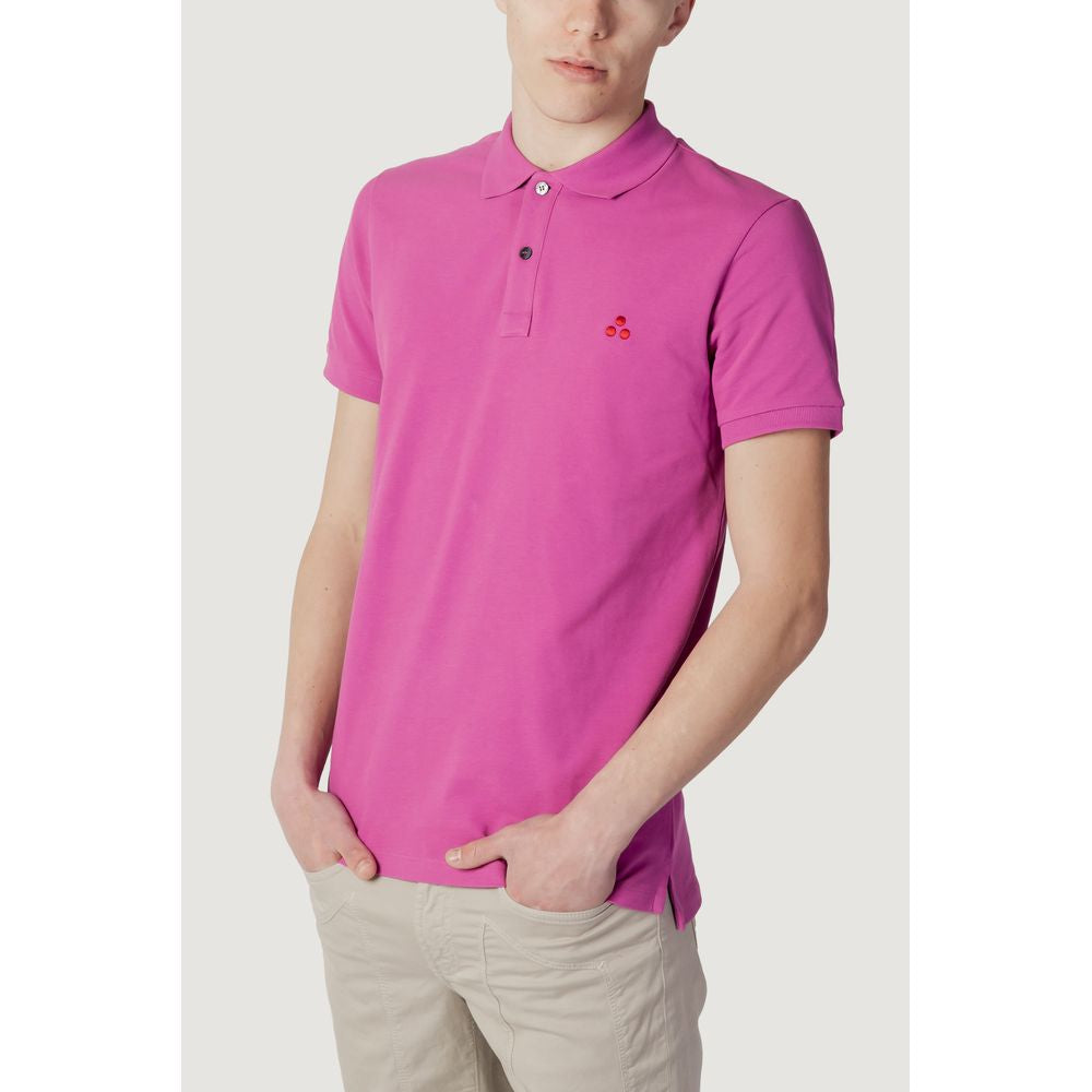 Peuterey Pink Cotton Polo Shirt Peuterey Thistle