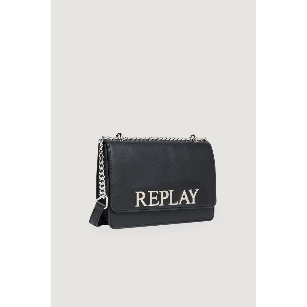 Replay Black Polyethylene Handbag Replay Lavender