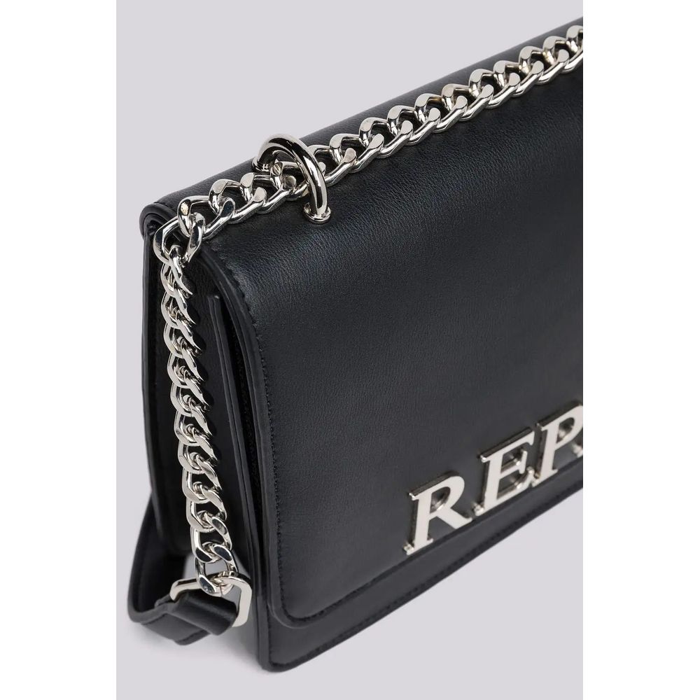 Replay Black Polyethylene Handbag Replay Dark Slate Gray
