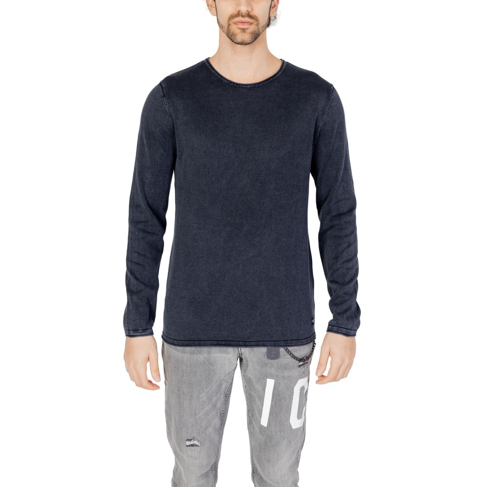Jack Jones Blue Cotton T-Shirt Jack Jones Dark Gray