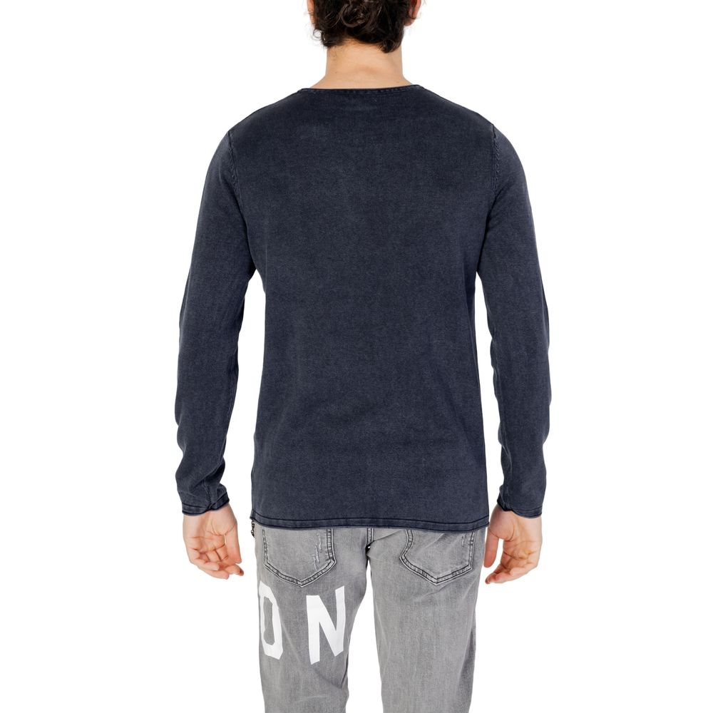 Jack Jones Blue Cotton T-Shirt Jack Jones Dark Slate Gray