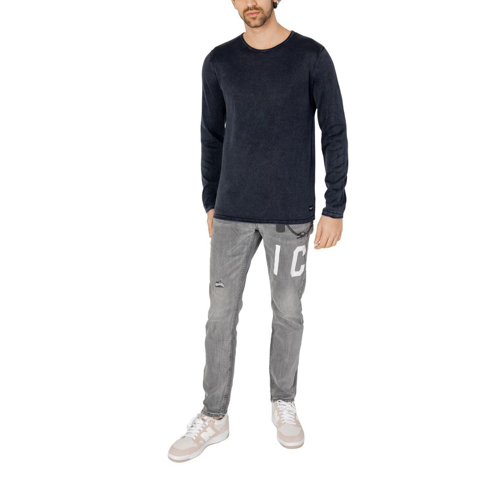 Jack Jones Blue Cotton T-Shirt Jack Jones Gray