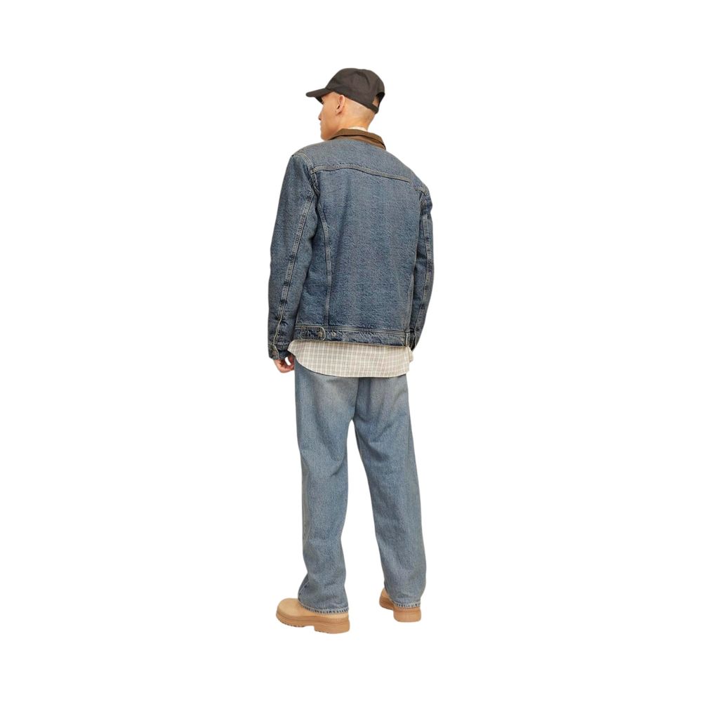 Jack Jones Blue Cotton Jacket Jack Jones Dim Gray
