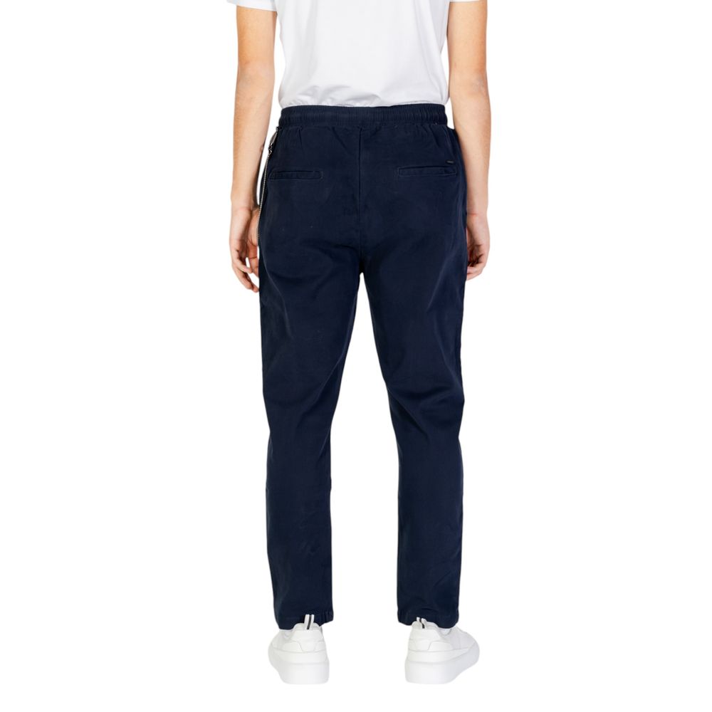 Gianni Lupo Blue Cotton Jeans & Pant Gianni Lupo Black