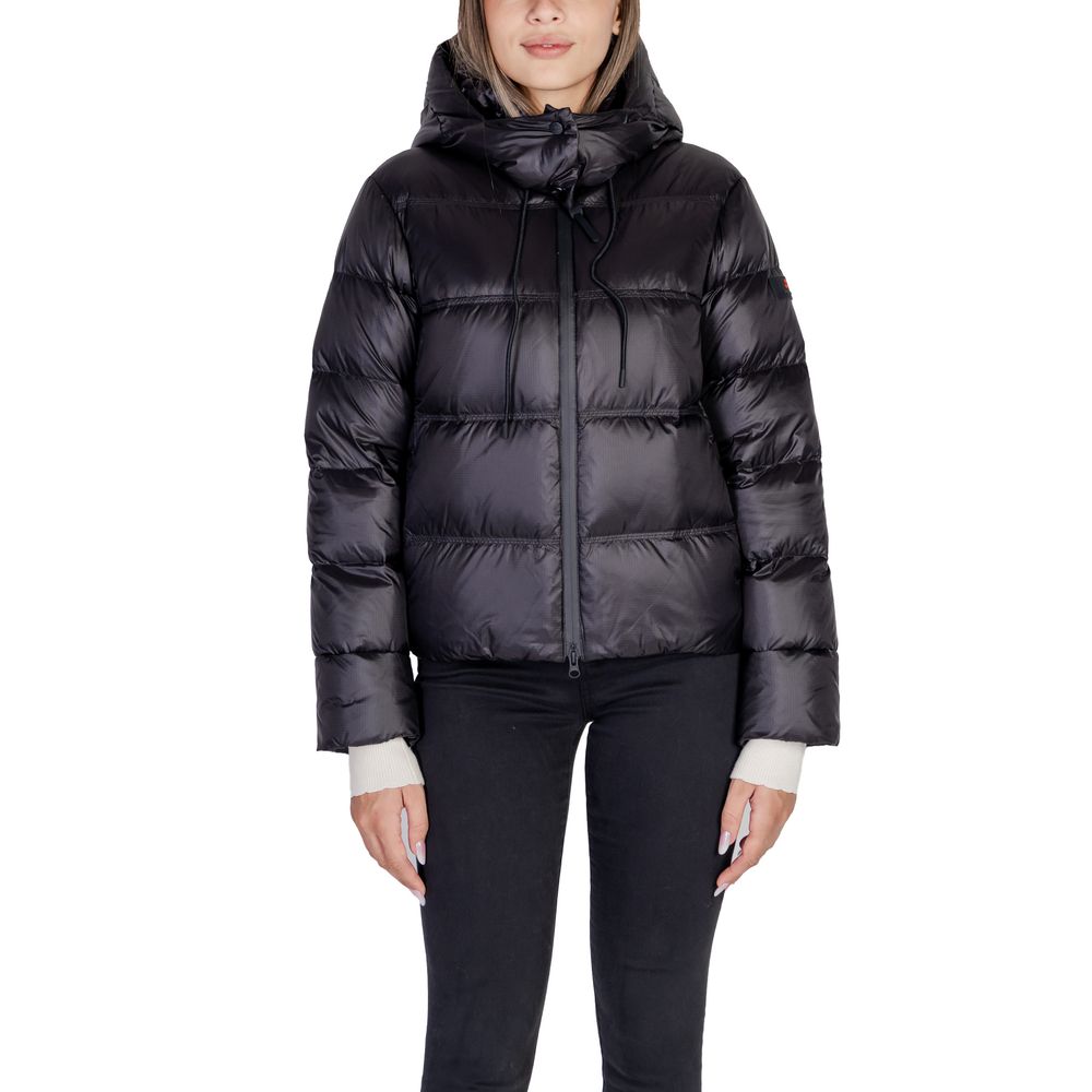 Peuterey Black Polyamide Jackets & Coat Peuterey Dark Slate Gray