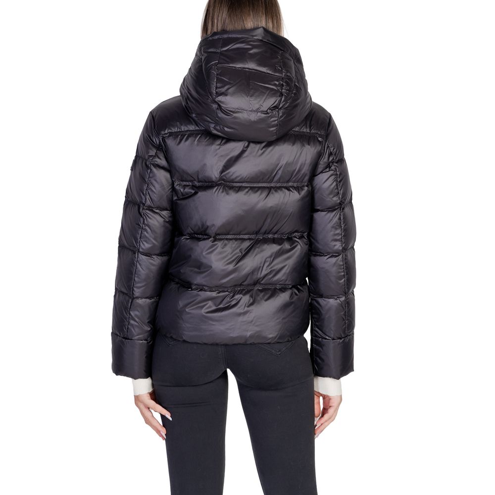 Peuterey Black Polyamide Jackets & Coat Peuterey Dark Slate Gray