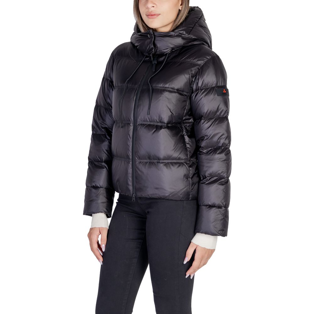 Peuterey Black Polyamide Jackets & Coat Peuterey Dark Slate Gray