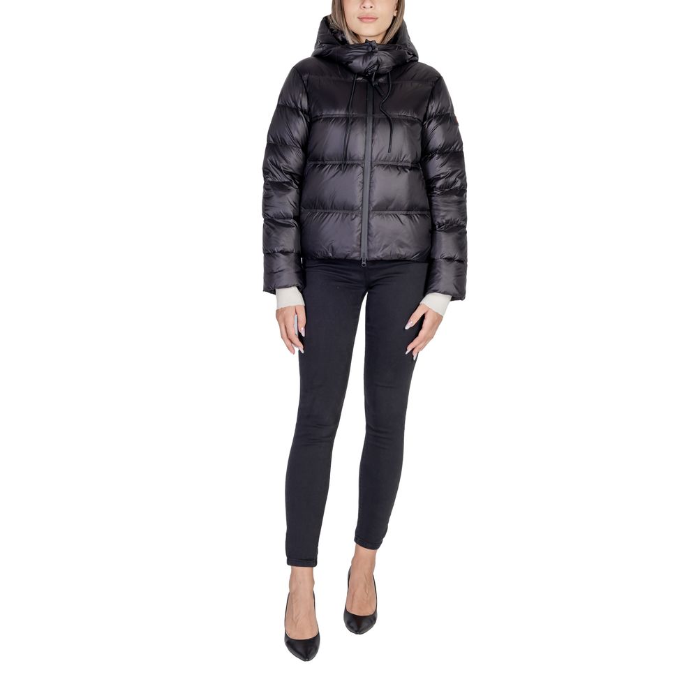 Peuterey Black Polyamide Jackets & Coat Peuterey Dark Slate Gray