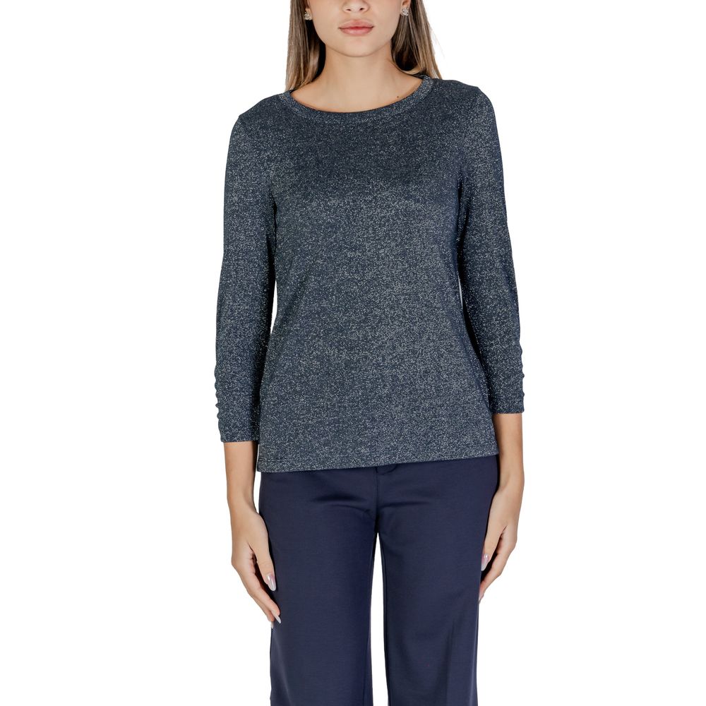Street One Blue Polyester Tops & T-Shirt Street One Dark Slate Gray