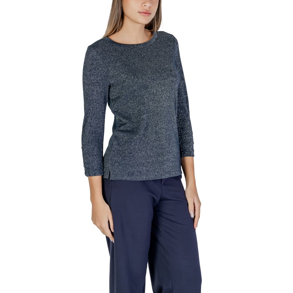 Street One Blue Polyester Tops & T-Shirt Street One Dark Slate Gray