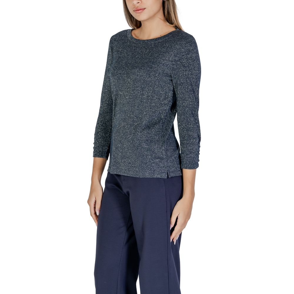 Street One Blue Polyester Tops & T-Shirt Street One Dark Slate Gray