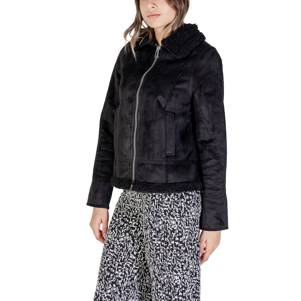 Street One Black Polyester Jackets & Coat Street One Dark Slate Gray