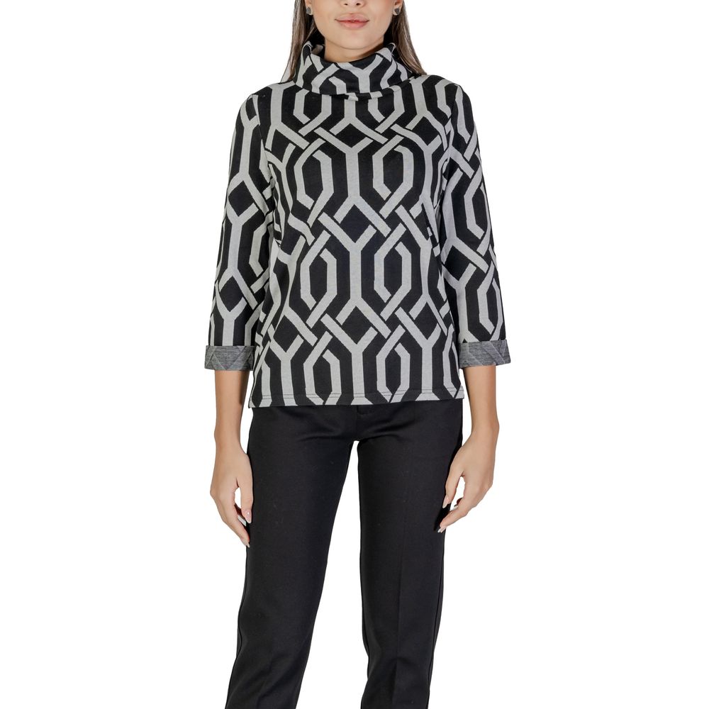 Street One Black Polyester Sweater Street One Dark Slate Gray