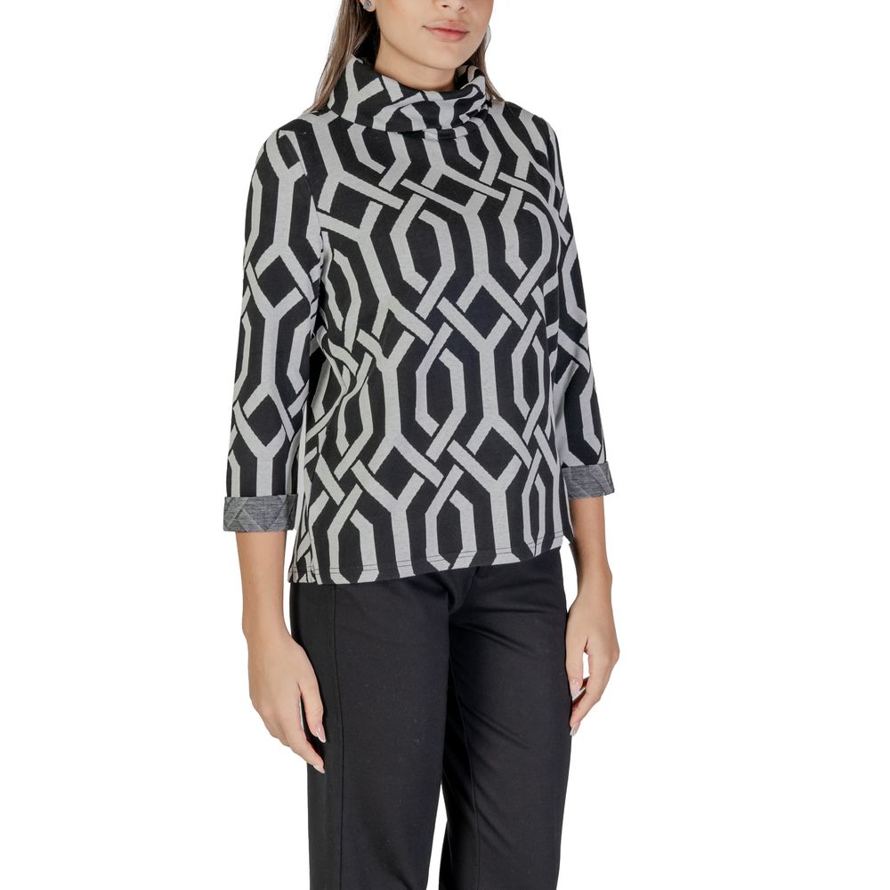 Street One Black Polyester Sweater Street One Dark Slate Gray