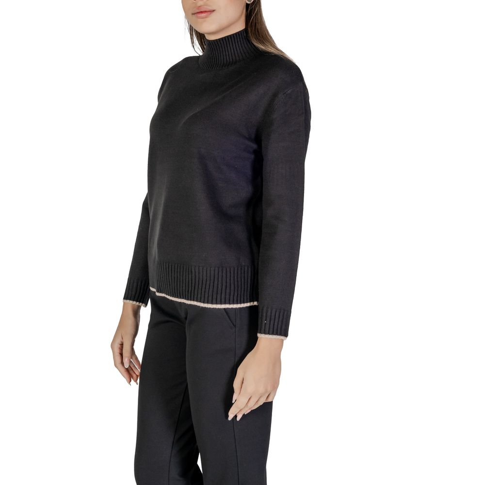 Street One Black Polyester Sweater Street One Dark Slate Gray