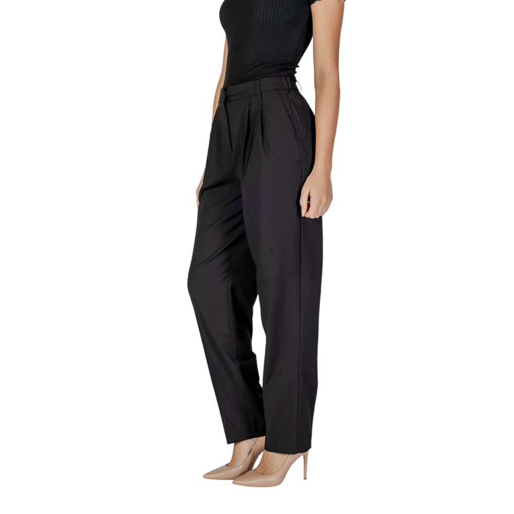 Vila Clothes Black Polyester Jeans & Pant Vila Clothes Black