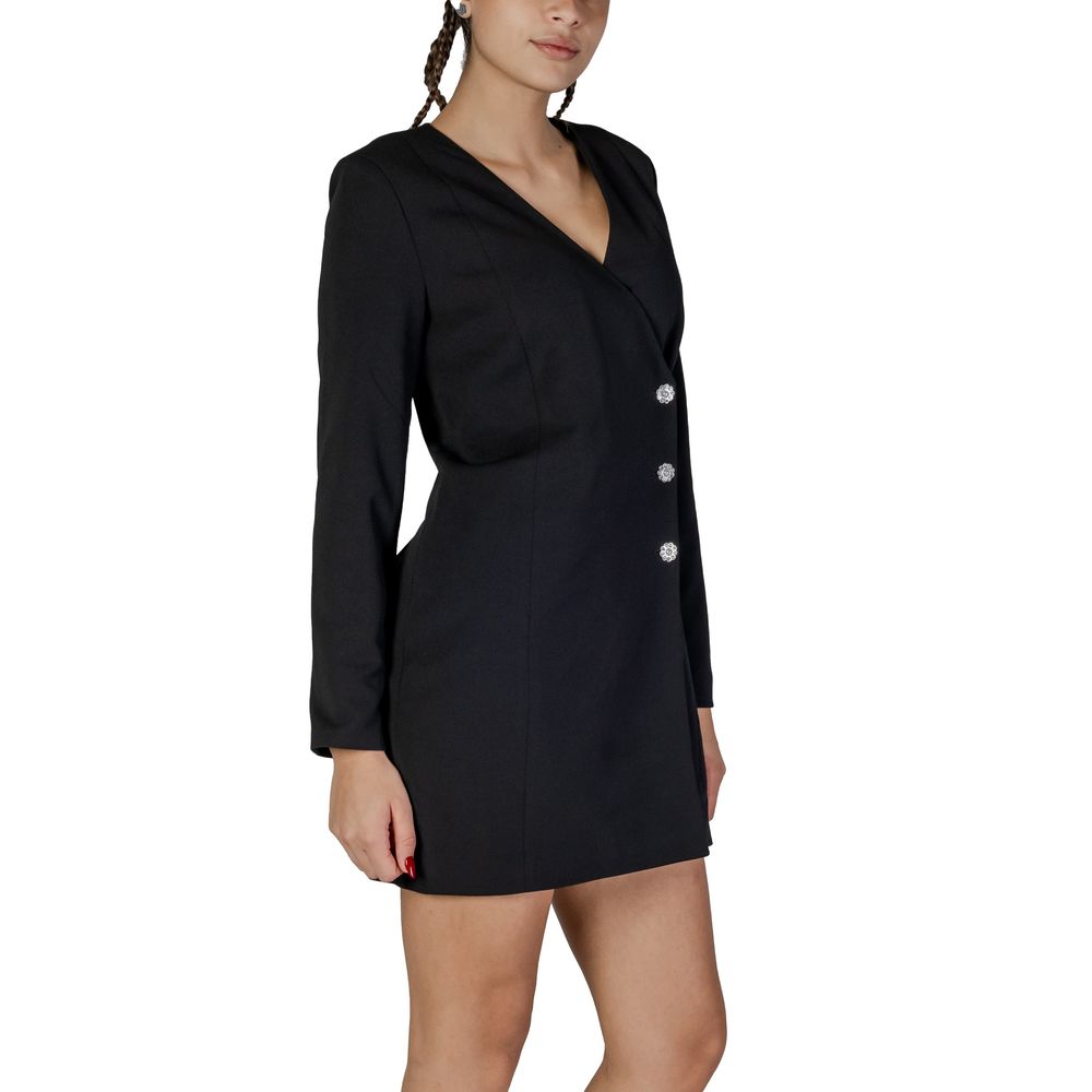 Only Black Polyester Dress Only Rosy Brown