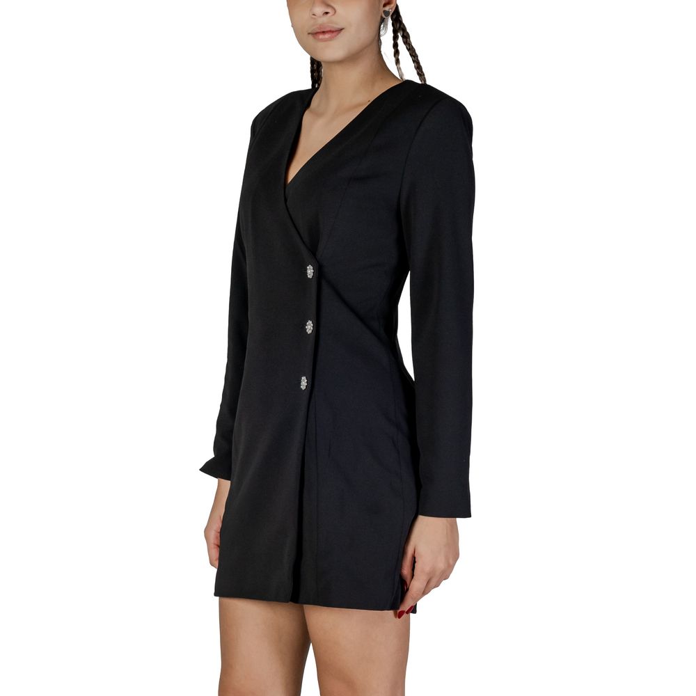 Only Black Polyester Dress Only Rosy Brown