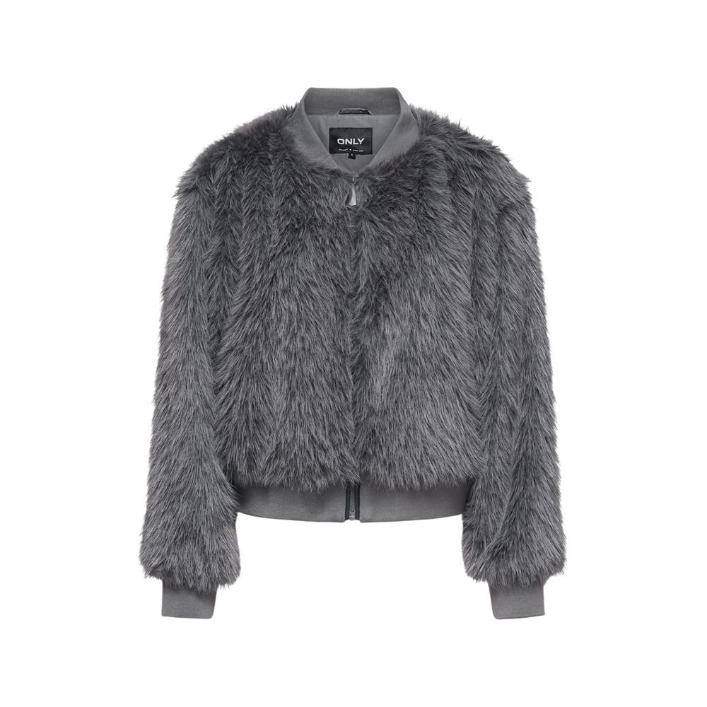 Only Gray Polyester Jackets & Coat Only Dim Gray