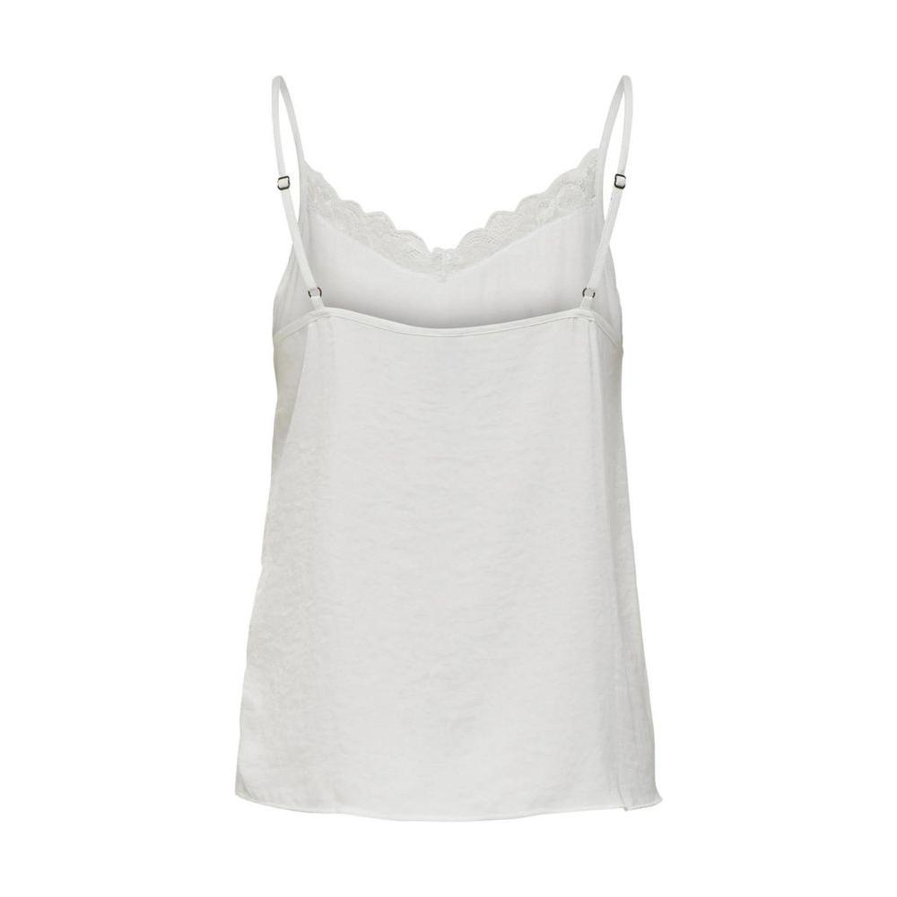 Jacqueline De Yong White Polyester Tops & T-Shirt Jacqueline De Yong Light Gray