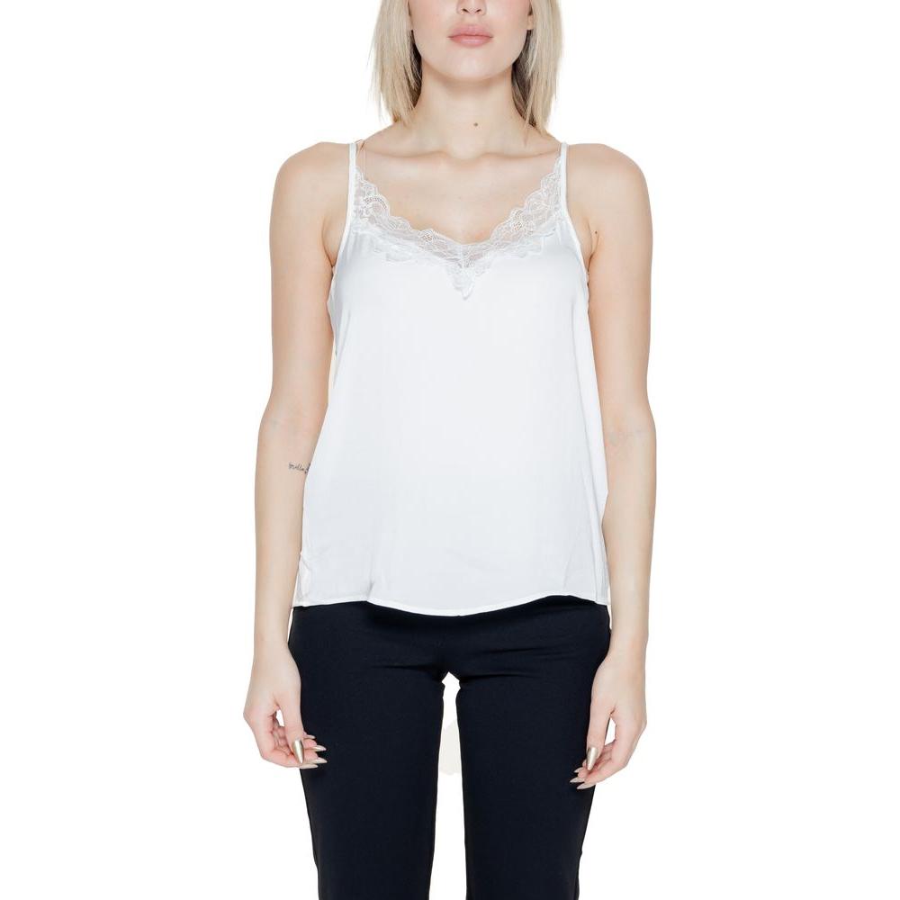 Jacqueline De Yong White Polyester Tops & T-Shirt Jacqueline De Yong Black