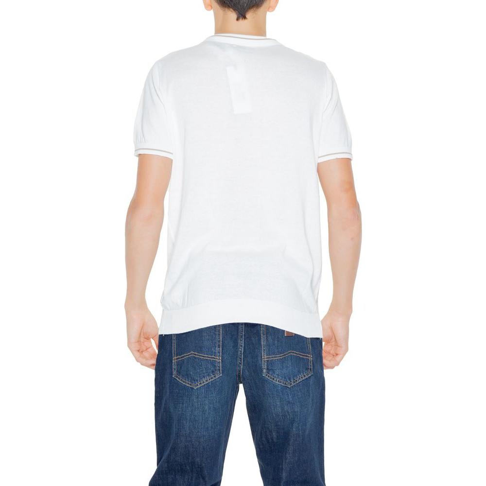 Hamaki-Ho White Cotton T-Shirt Hamaki-Ho Dark Slate Gray
