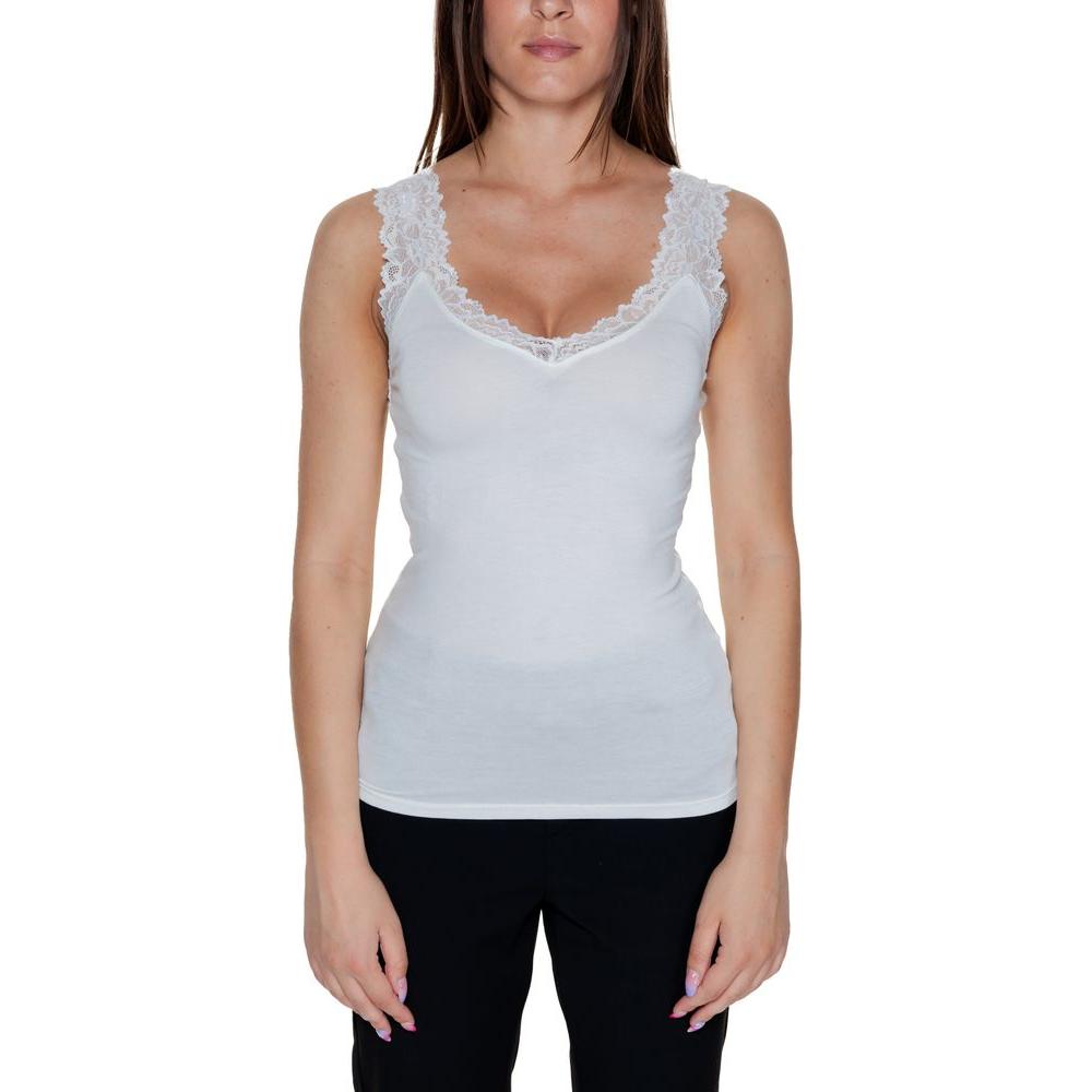Vero Moda White Viscose Tops & T-Shirt Vero Moda Gray