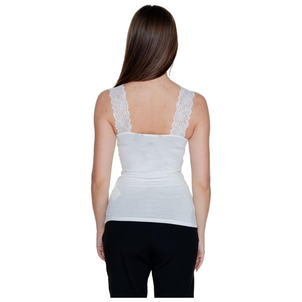 Vero Moda White Viscose Tops & T-Shirt Vero Moda Black