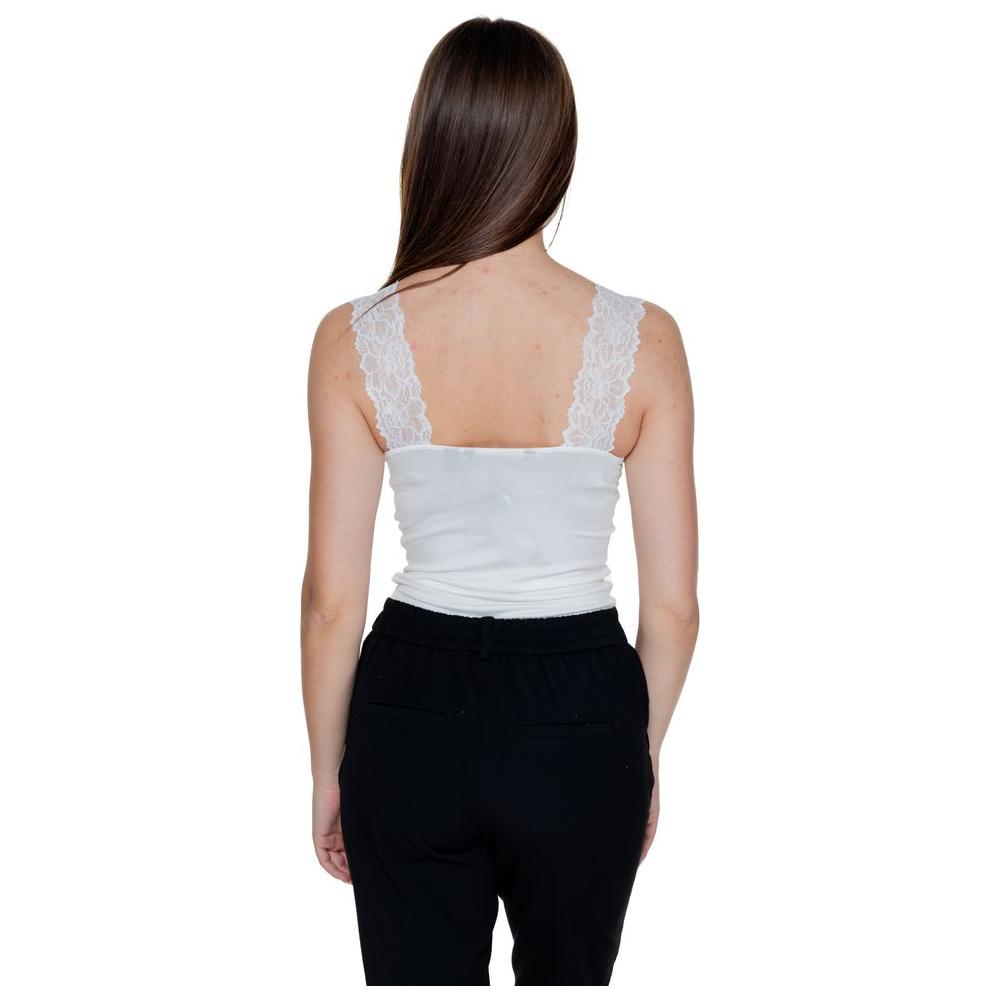 Vero Moda White Viscose Tops & T-Shirt Vero Moda Black