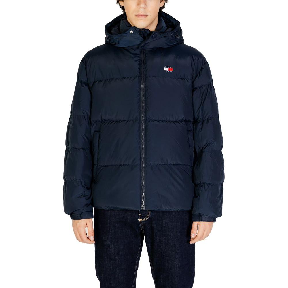 Tommy Hilfiger Jeans Blue Recycled Polyester Jacket Tommy Hilfiger Jeans Black