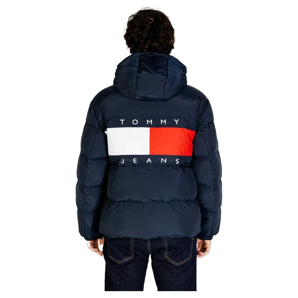 Tommy Hilfiger Jeans Blue Recycled Polyester Jacket Tommy Hilfiger Jeans Black