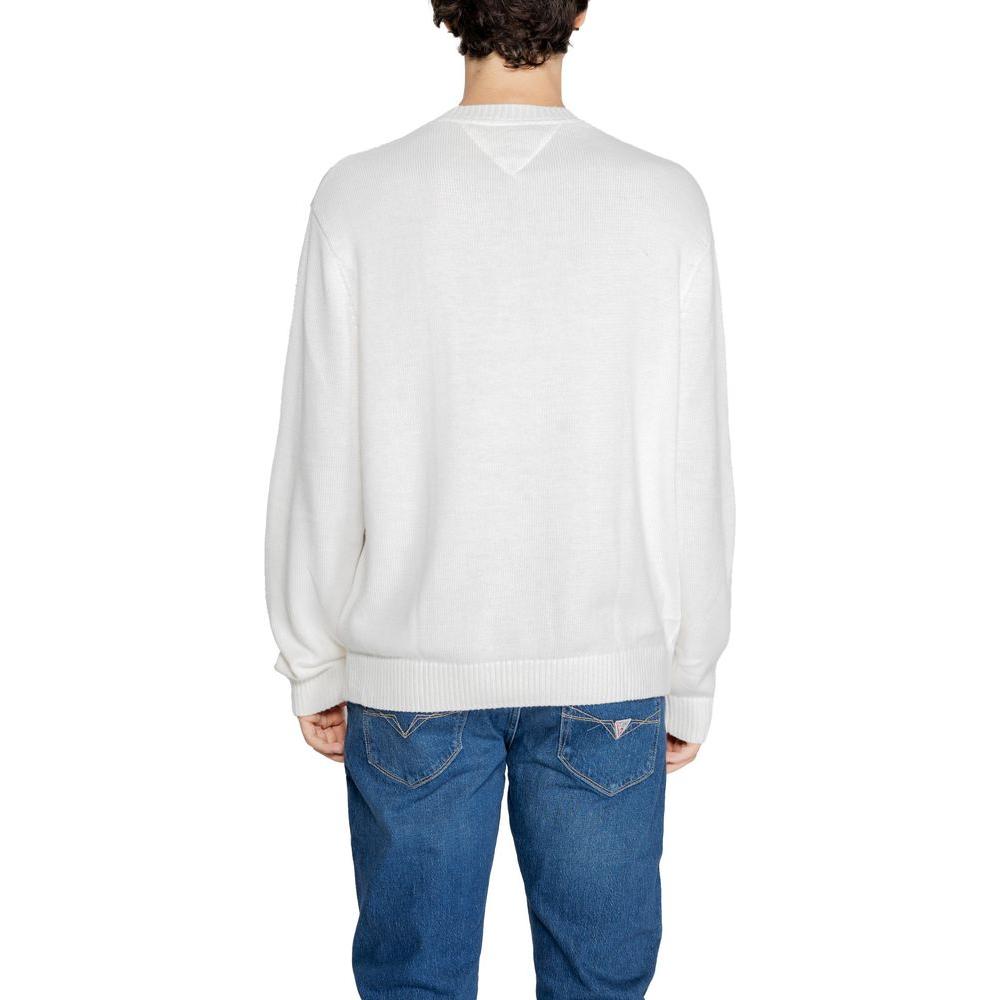 Tommy Hilfiger Jeans White Recycled Polyester Sweater Tommy Hilfiger Jeans Dark Slate Gray