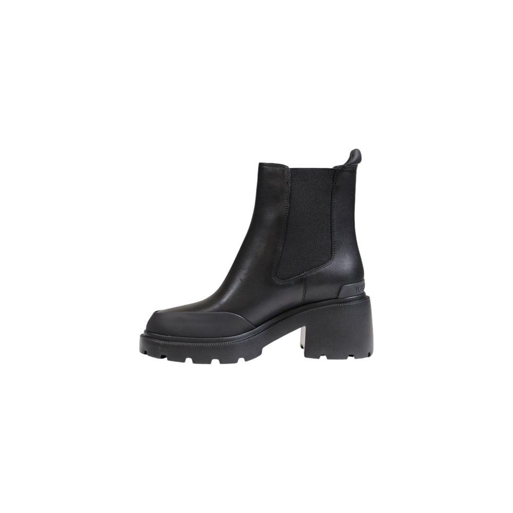 Tommy Hilfiger Jeans Black Leather Boot Tommy Hilfiger Jeans Dark Slate Gray