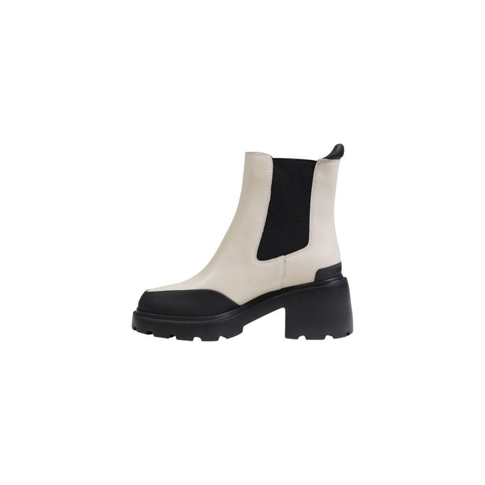 Tommy Hilfiger Jeans Beige Leather Boot 1728,71956299936,Beige,Boots - Women - Shoes,EU36/US6,EU37/US7,EU38/US8,EU39/US9,EU40/US10,New with tags,Shoes,Tommy Hilfiger Jeans,Women,Women - Shoes Tommy Hilfiger Jeans TO-14582002507-EU36/US6