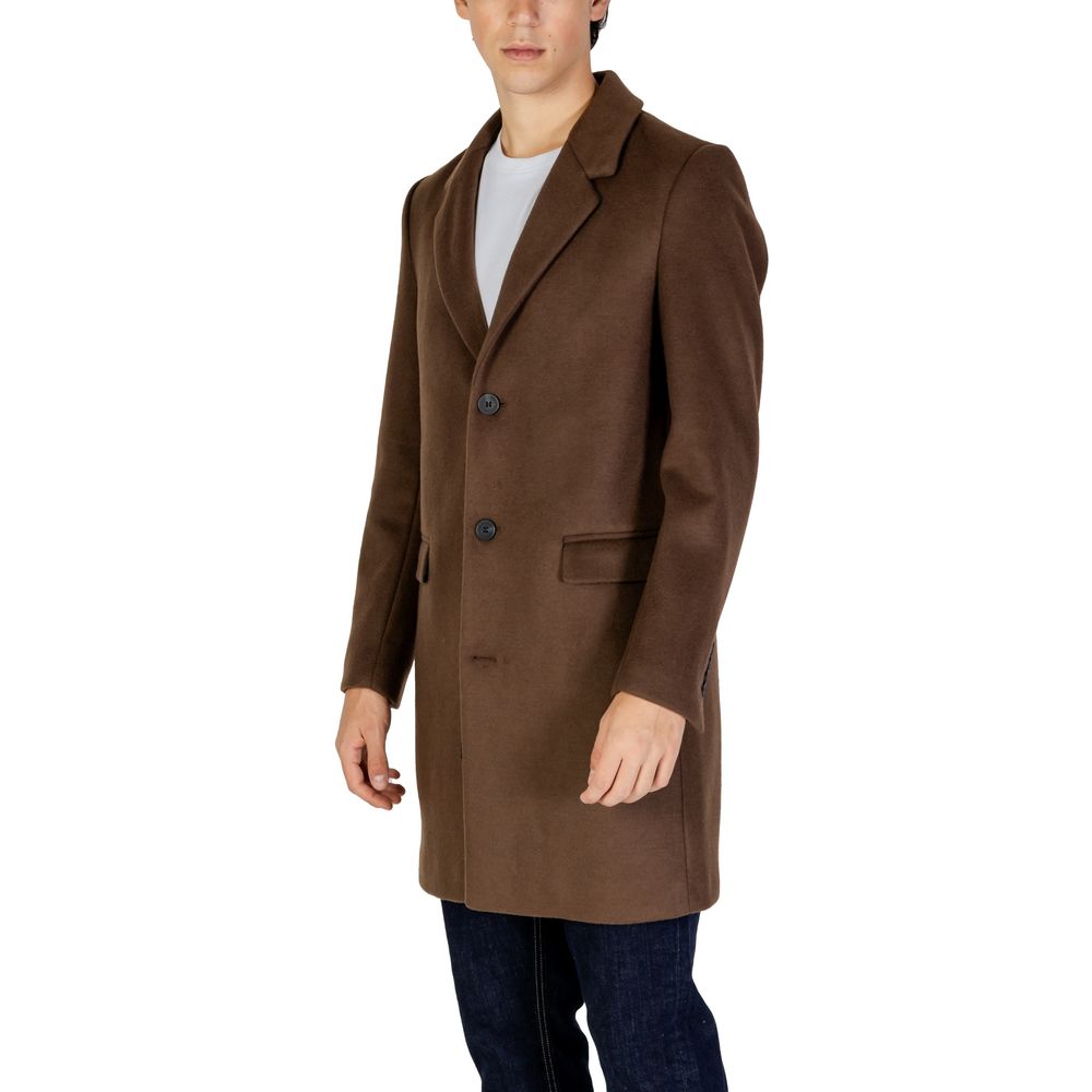 Antony Morato Brown Polyester Jacket Antony Morato Dark Slate Gray