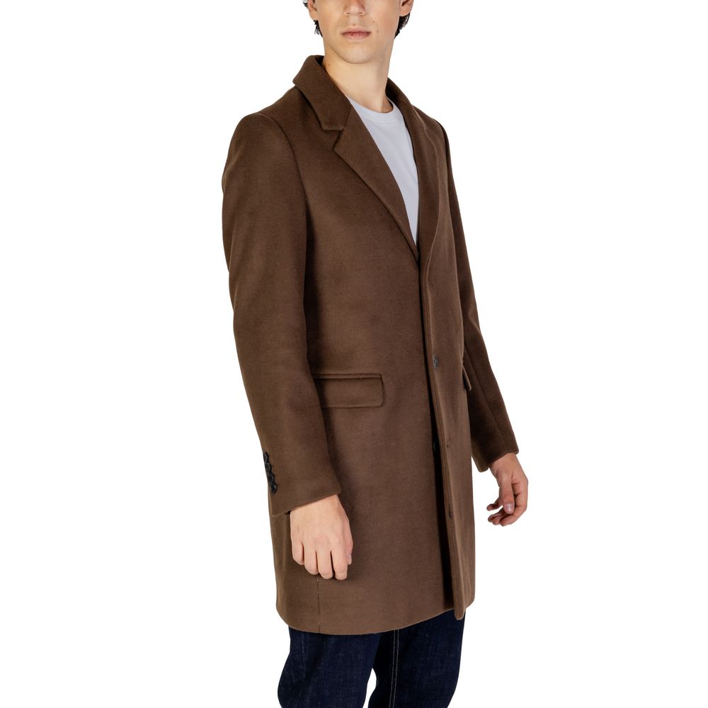 Antony Morato Brown Polyester Jacket Antony Morato Dark Slate Gray