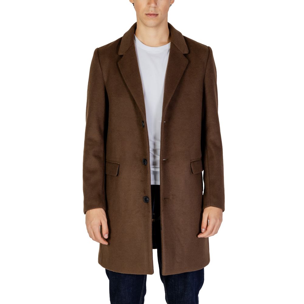Antony Morato Brown Polyester Jacket Antony Morato Dark Slate Gray