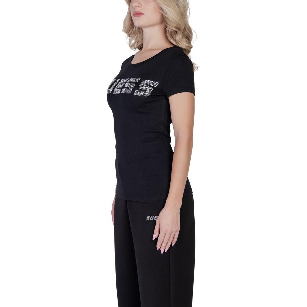 Guess Active Black Cotton Tops & T-Shirt Guess Active Black