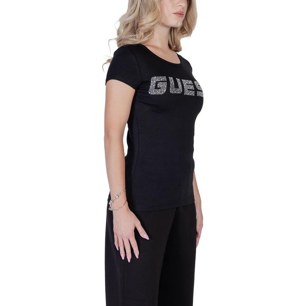 Guess Active Black Cotton Tops & T-Shirt Guess Active Black