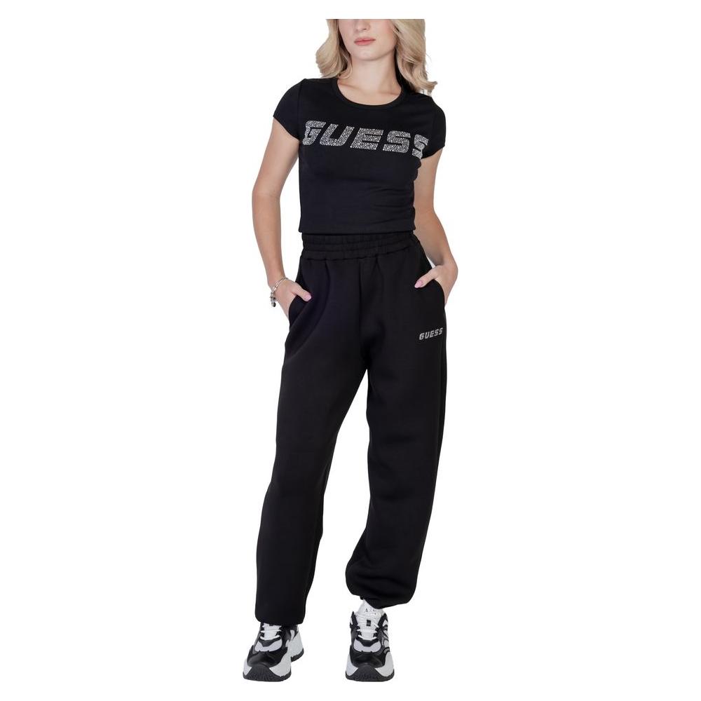 Guess Active Black Cotton Tops & T-Shirt Guess Active Tan