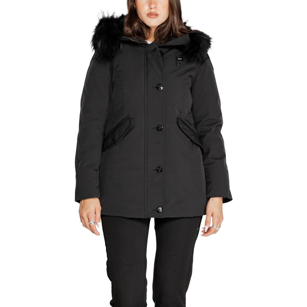 Blauer Black Polyester Jackets & Coat Blauer Dark Slate Gray